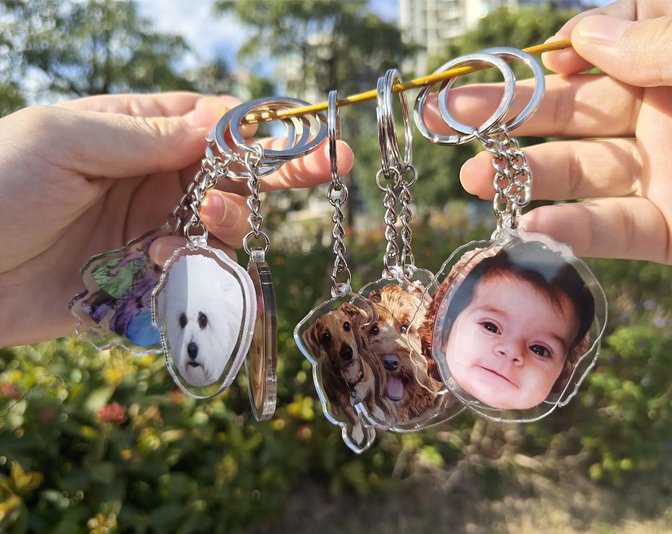 Deco photo keychain